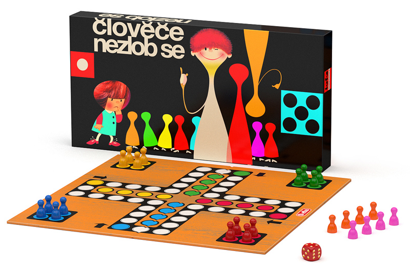Retro Člověče nezlob se - desková hra